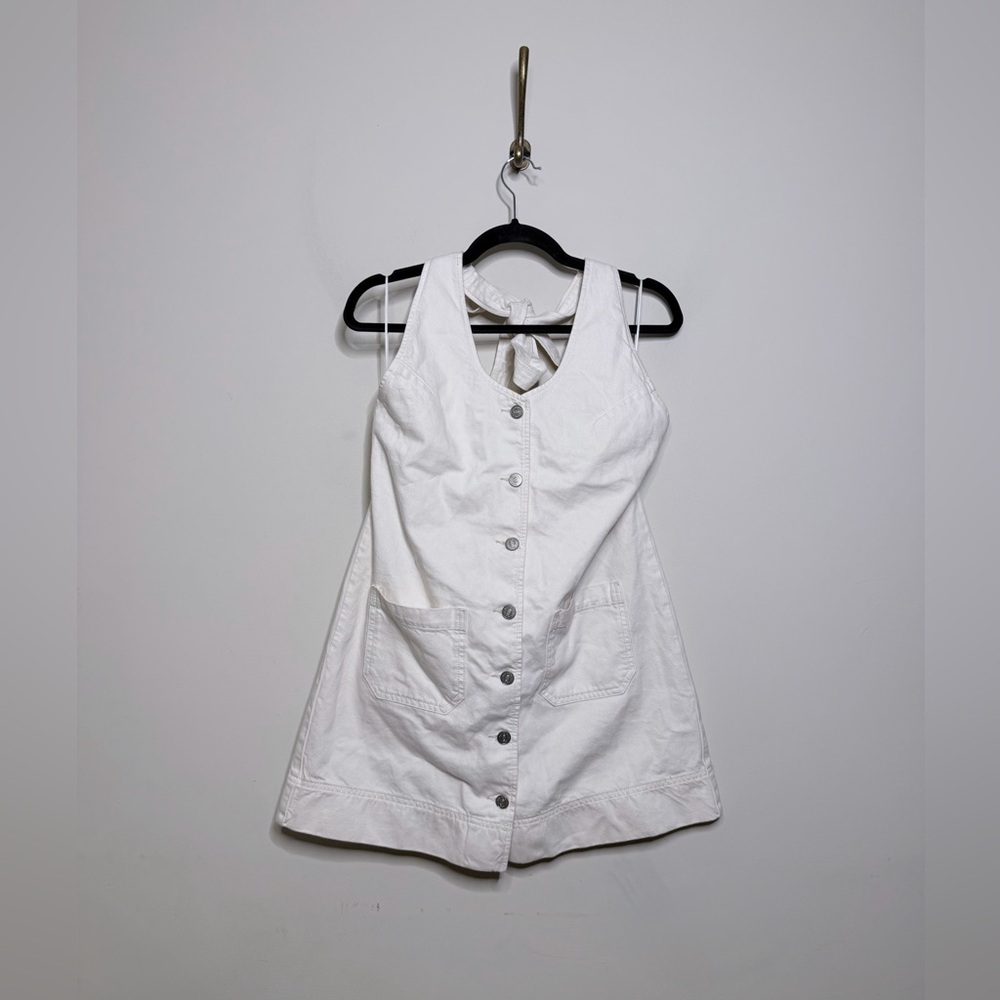 Reformation Ivory Button-Front Mini Dress - Picture 6 of 10